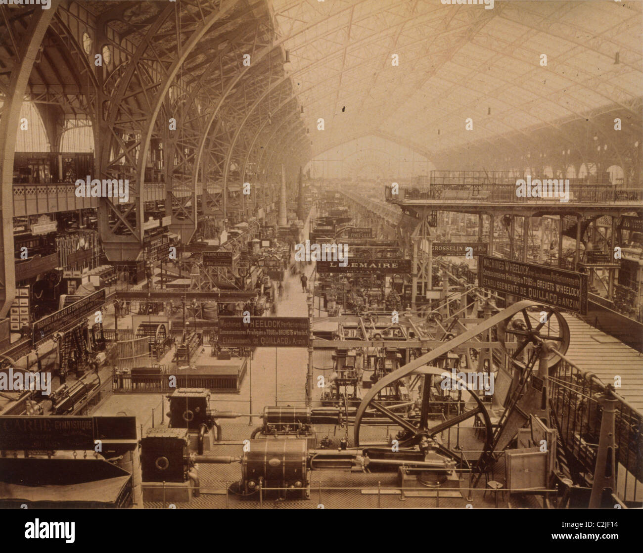 Galerie von Maschinen, Paris Weltausstellung 1889 Stockfoto