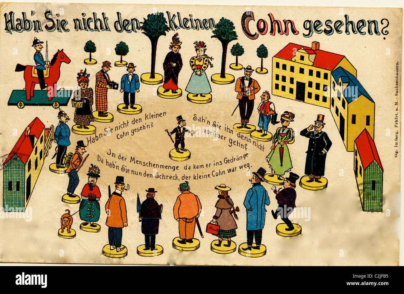 Deutsche antisemitische Postkarten Stockfoto