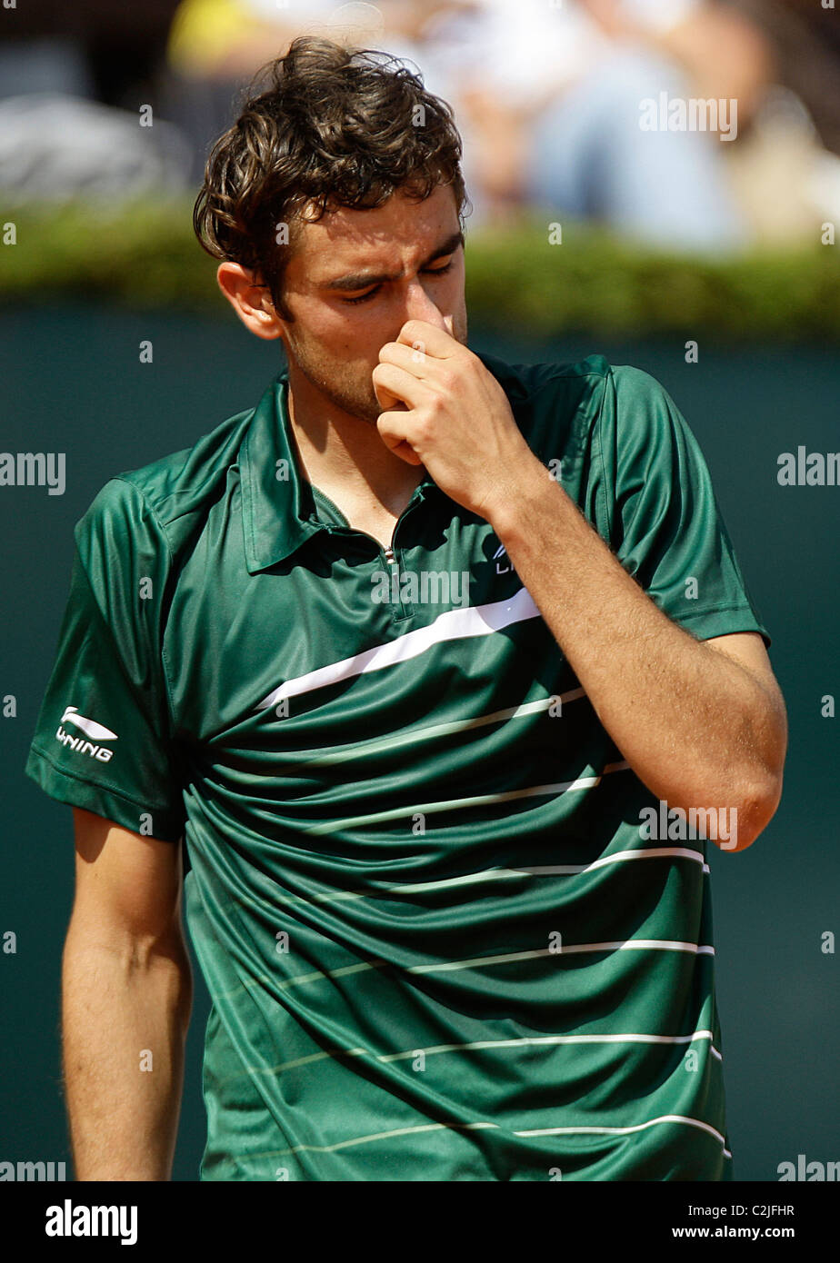 Marin Cilic (CRO) in seinem Match gegen Roger Federer (SUI Stockfoto