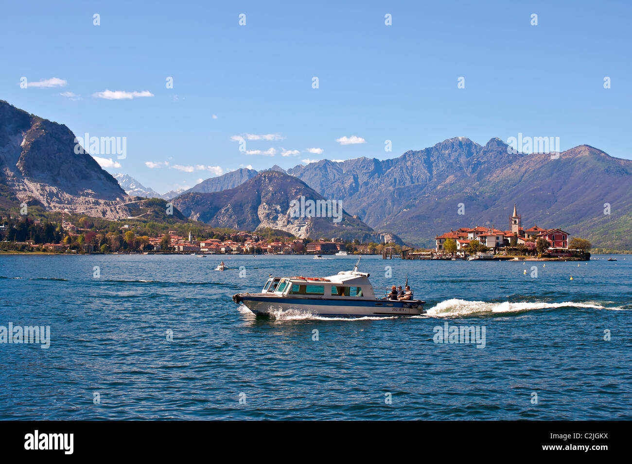 Isola Bella - Isola dei Pescatori - Isola Madre, nennt man sie 'Isole Borromee'; Lago Maggiore Stockfoto
