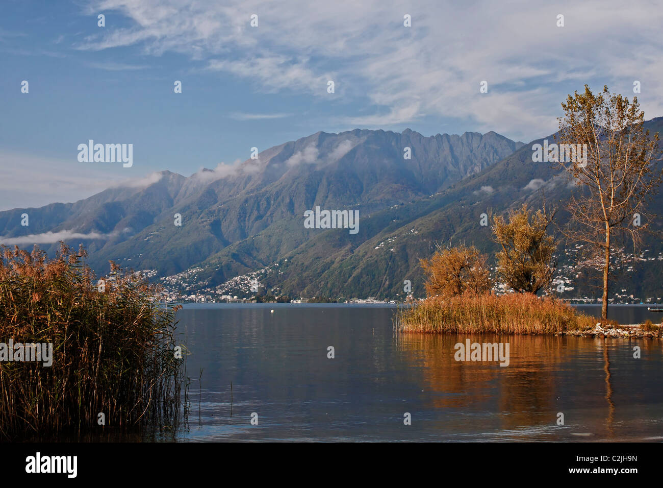 Lago Maggiore - Lido di Ascona Stockfoto