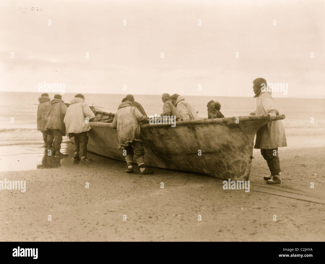 Start der Wal Boot--Kap Prince Of Wales Stockfoto