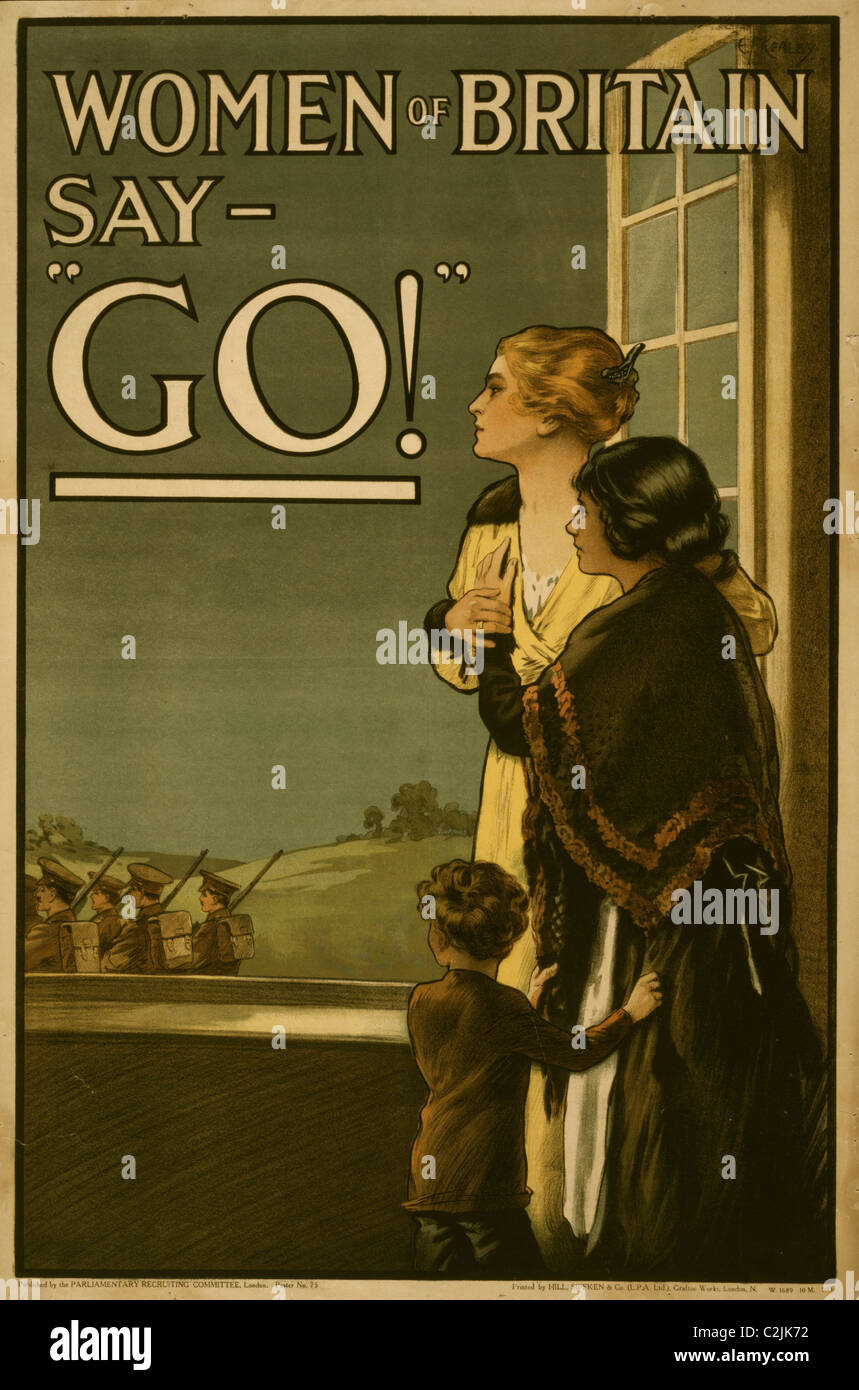 Frauen von Großbritannien sagen - "Go!" Stockfoto