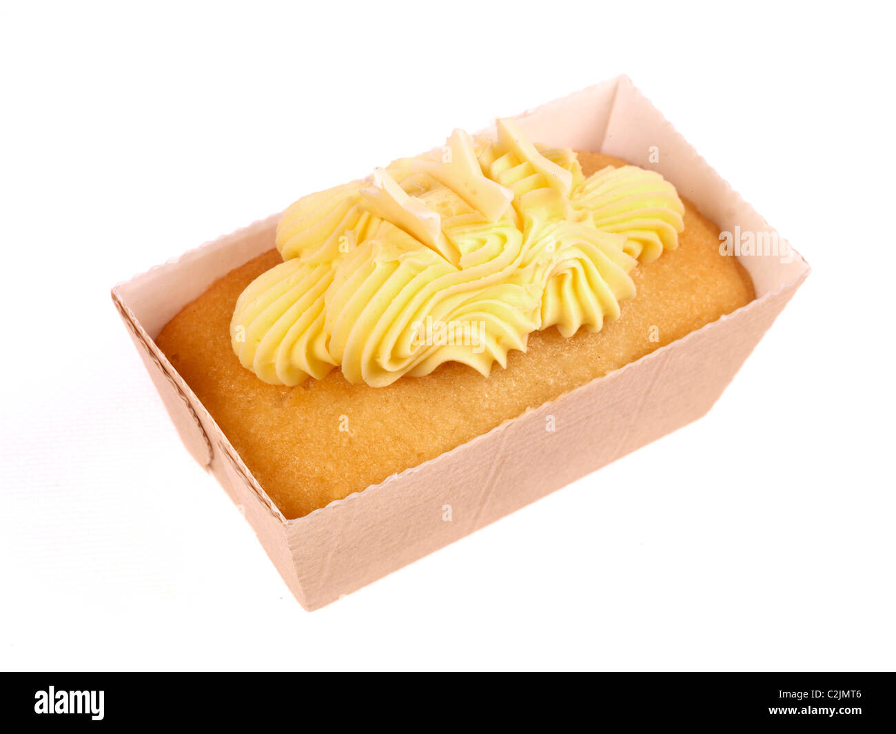 Zitronenkuchen Laib Stockfoto