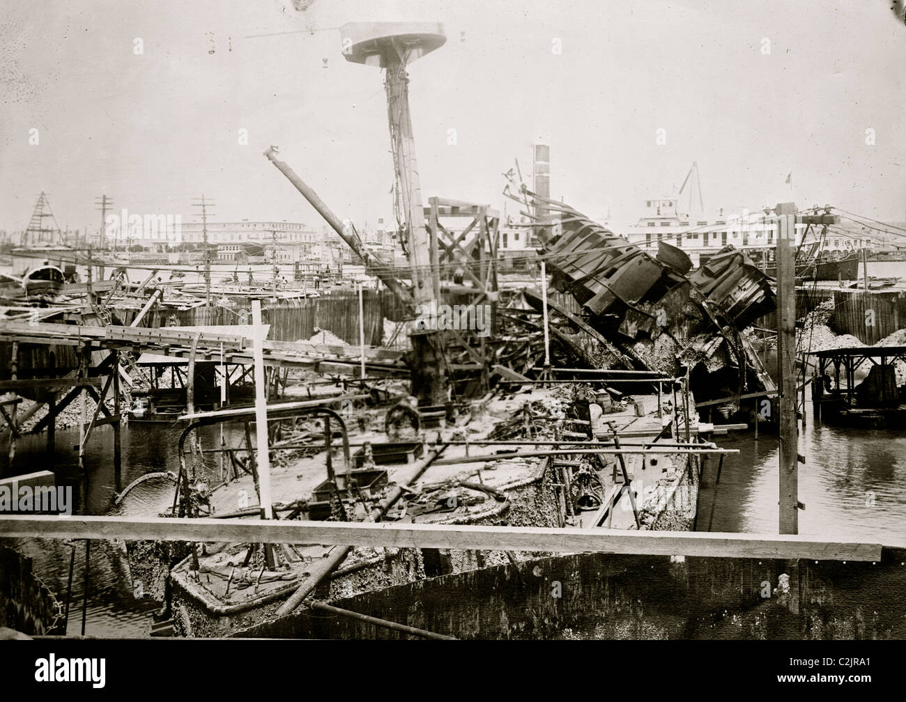 Wrack des Schlachtschiffs Maine in Havanna Stockfoto