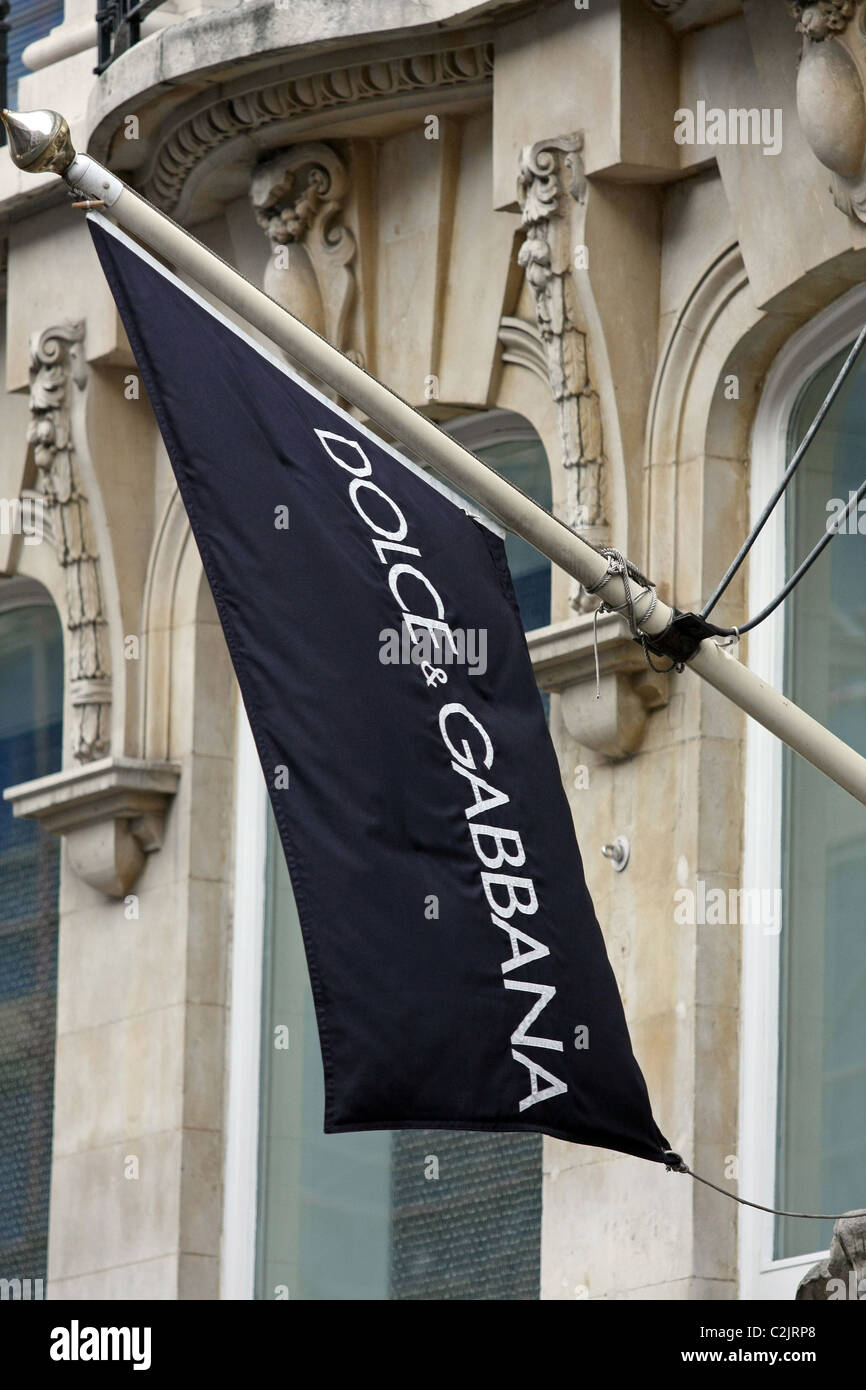 Melden Sie sich an die Dolce und Gabbana Store in der Bond Street, London England Stockfoto