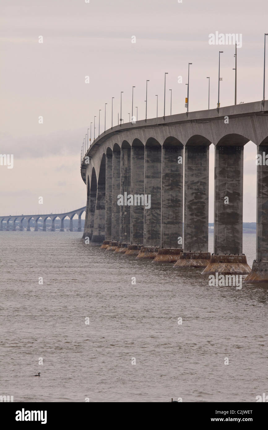 Ein Wunder der Technik, 13 km lange Confederation Bridge, Verknüpfung von Prince-Edward-Insel, New-Brunswick, Kanada Stockfoto