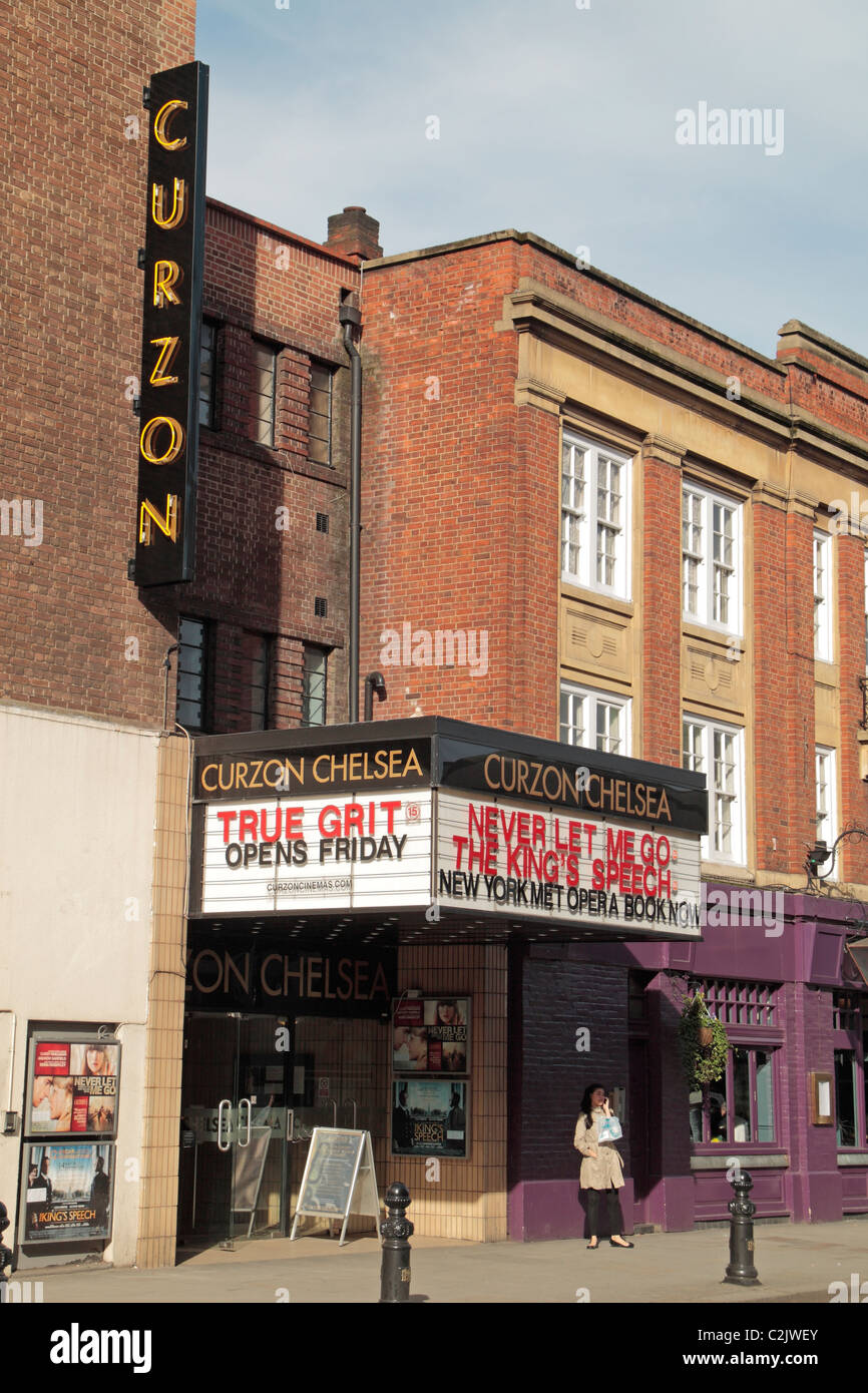 Die unabhängige Curzon Chelsea Kino auf der Kings Road, Chelsea, London, SW3, UK. Stockfoto