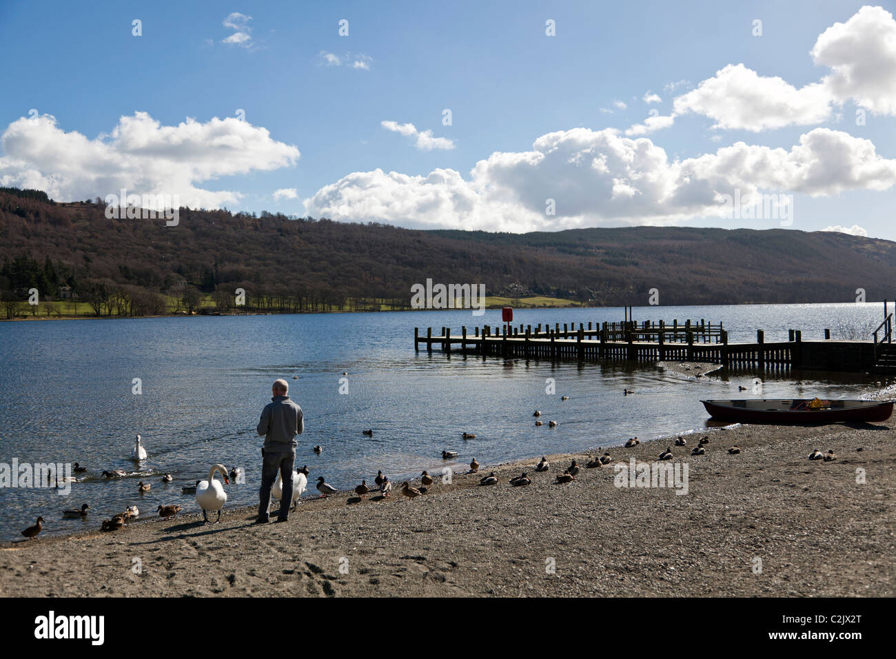 Coniston Water, dem Lake District, Cumbria, England, UK. Stockfoto