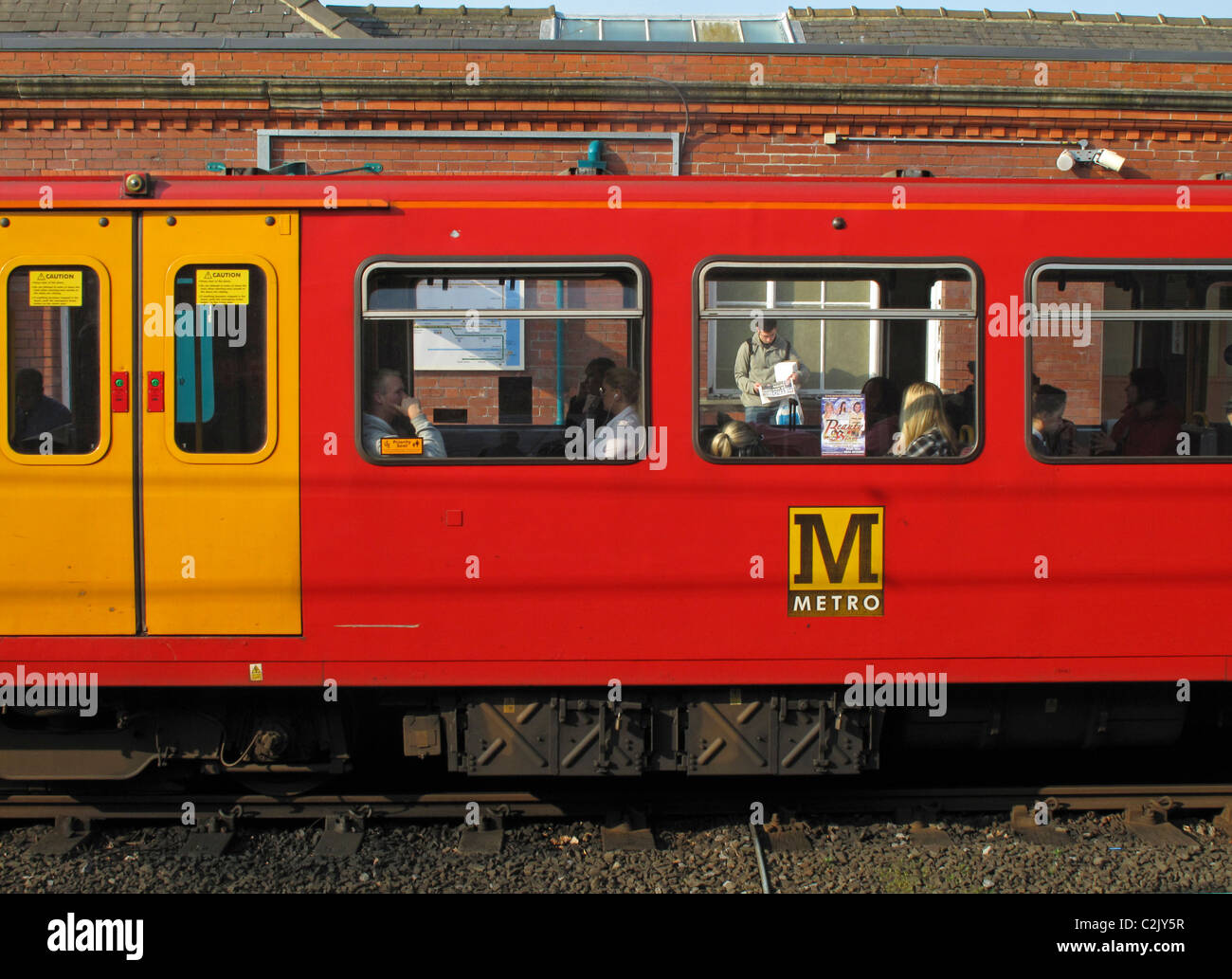 Tyne und Abnutzung Metro Haltestelle West Jesmond, Newcastle, England Stockfoto