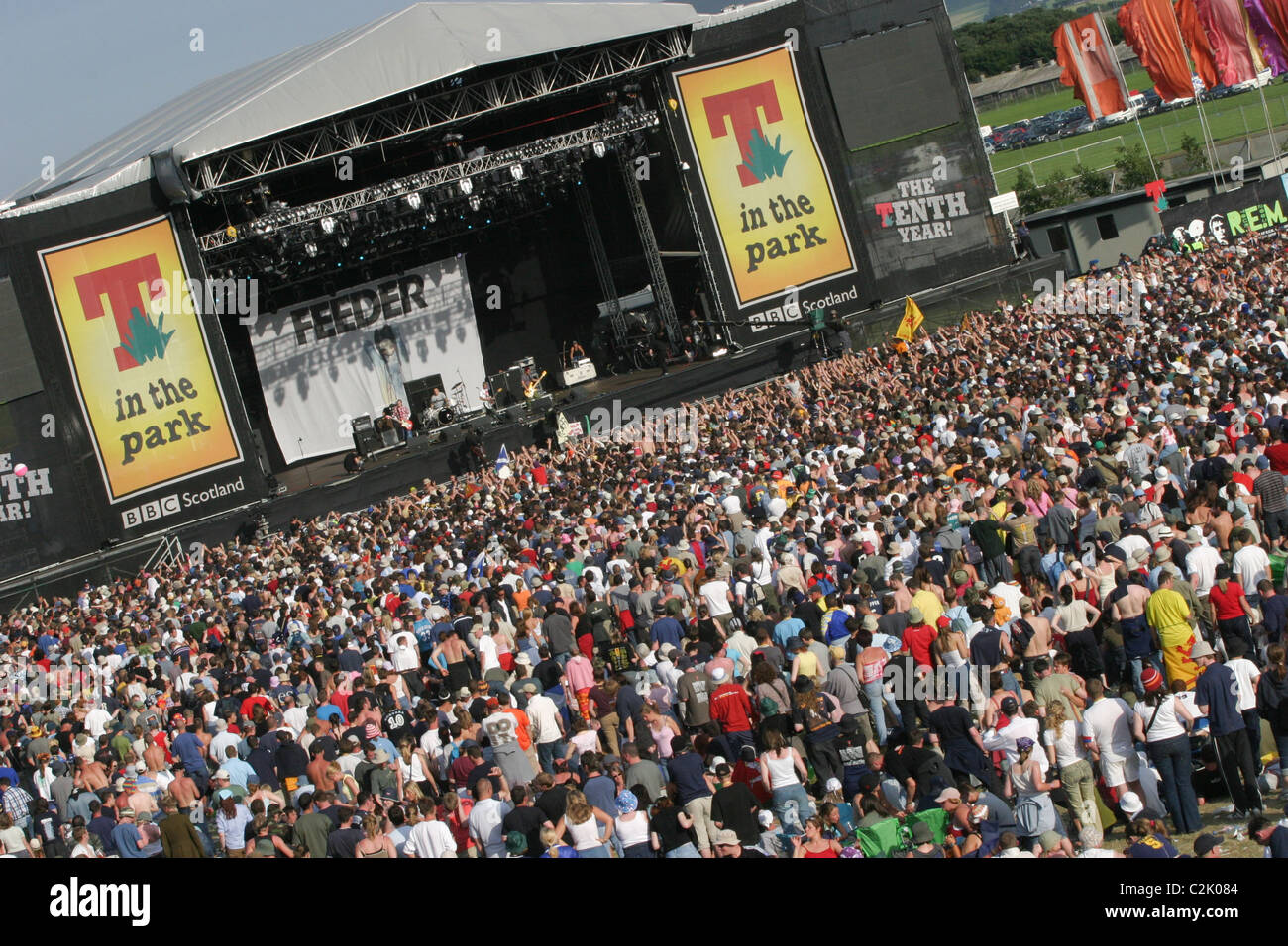 ' T in The Park "Musikfestival bei Balado, in Schottland. Stockfoto