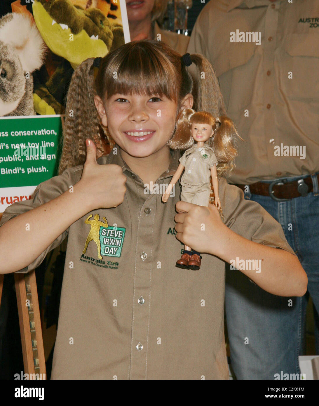 Bindi Irwin präsentiert ihre neue Spielzeuglinie bei FAO Schwarz New York City, USA - 18.02.08 Stockfoto