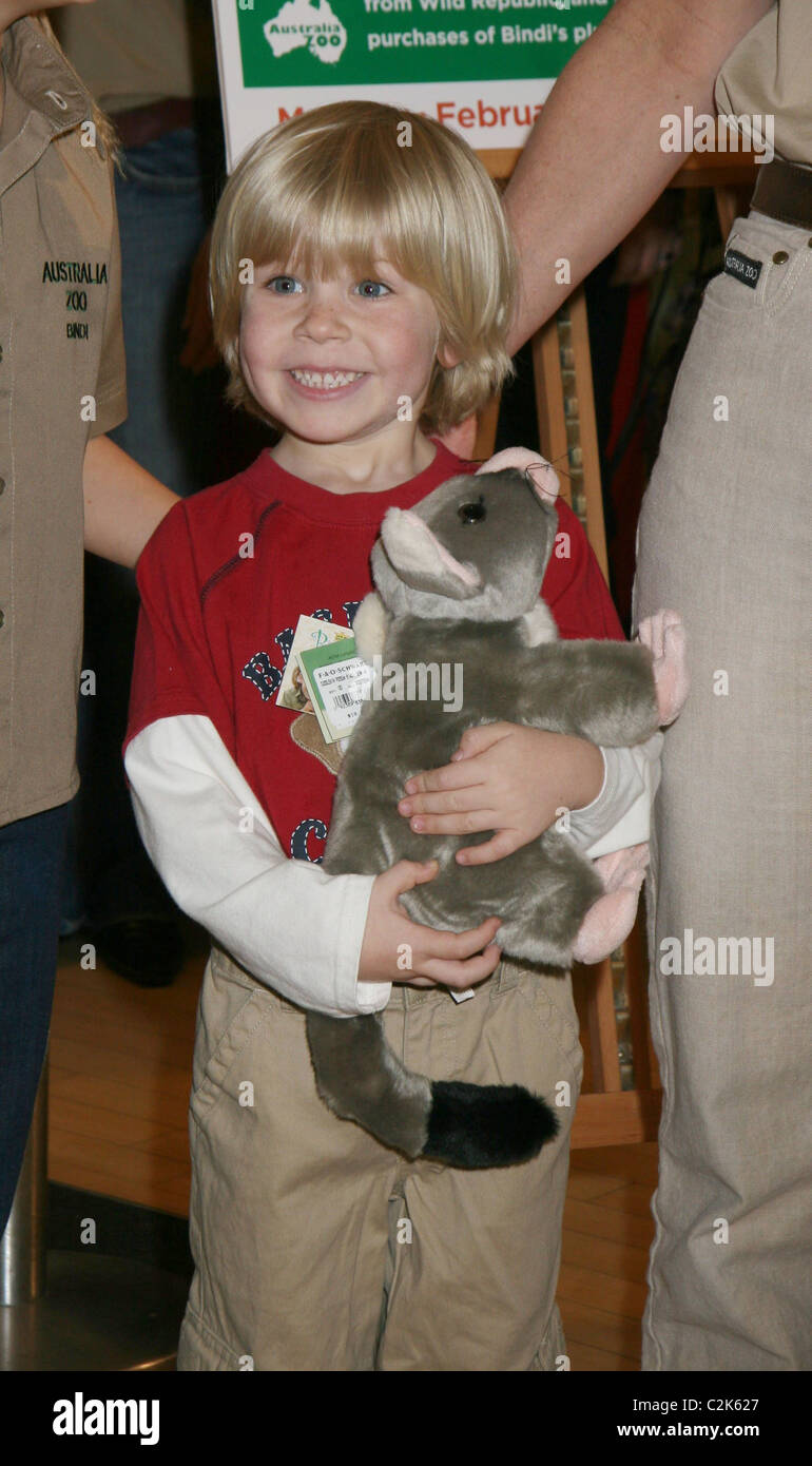 Robert Irwin Bindi Irwin präsentiert ihre neue Spielzeuglinie bei FAO Schwarz New York City, USA - 18.02.08 Stockfoto