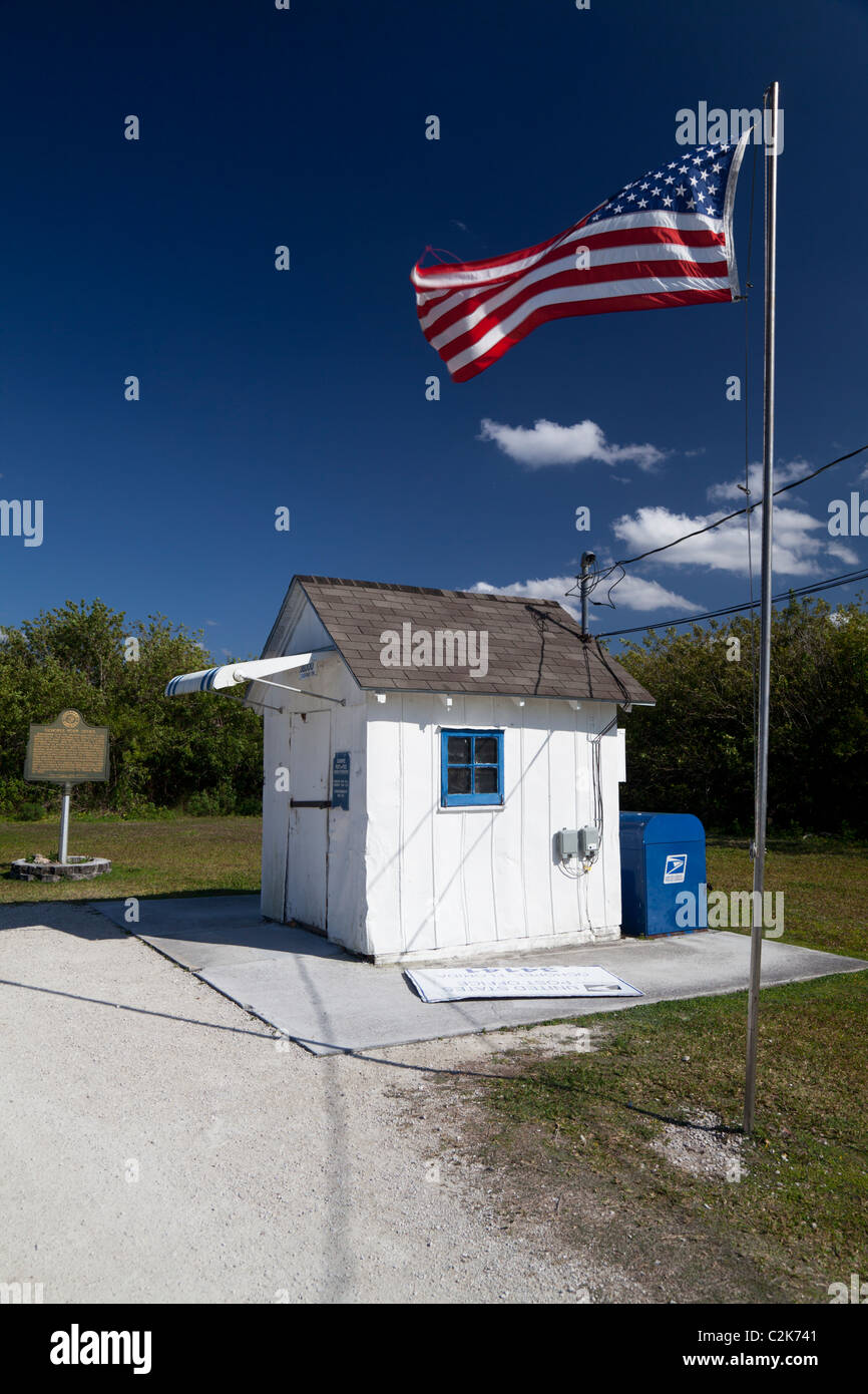 Unterreichenbach Postgebäudes am Tamiami Trail, Everglades, Florida, USA Stockfoto