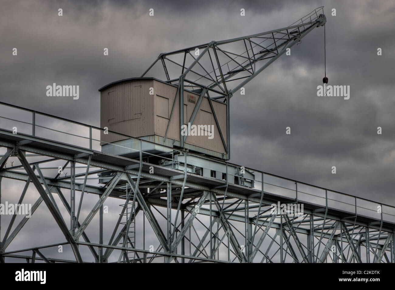 Die alten Kohle-Kran im Hafen von Kopenhagen Stockfoto