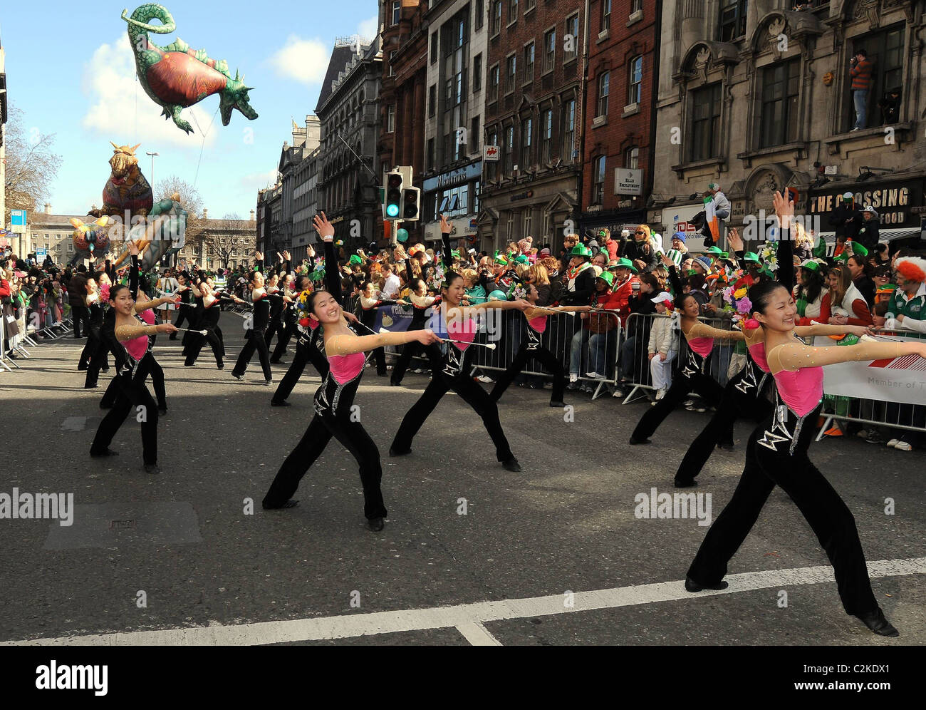 Dublins St. Patricks Day parade 2008 Dublin, Irland - 17.03.08 ** ** Stockfoto