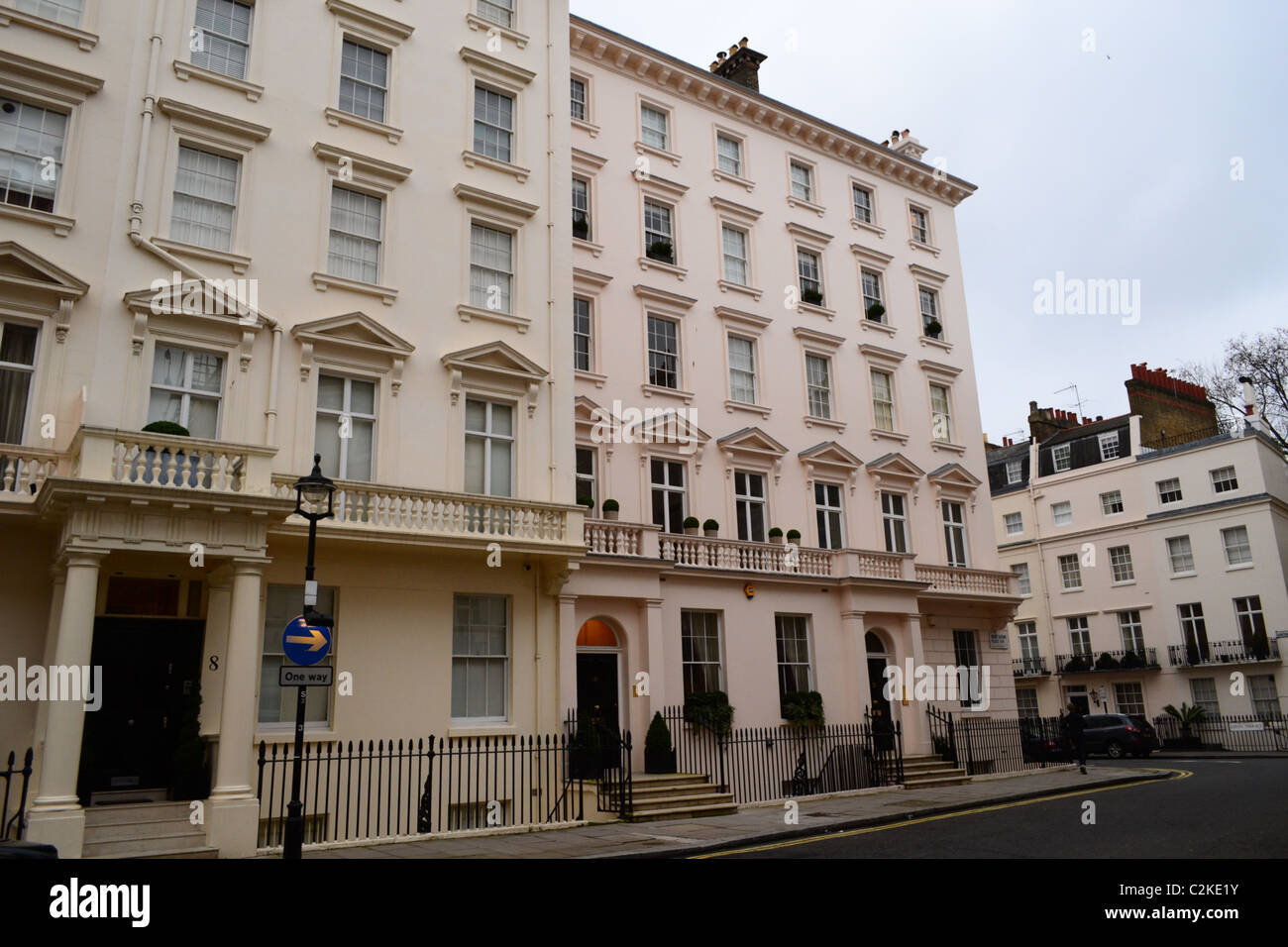 Luxus-Häuser in Belgravia London, UK ARTIFEX LUCIS Stockfoto