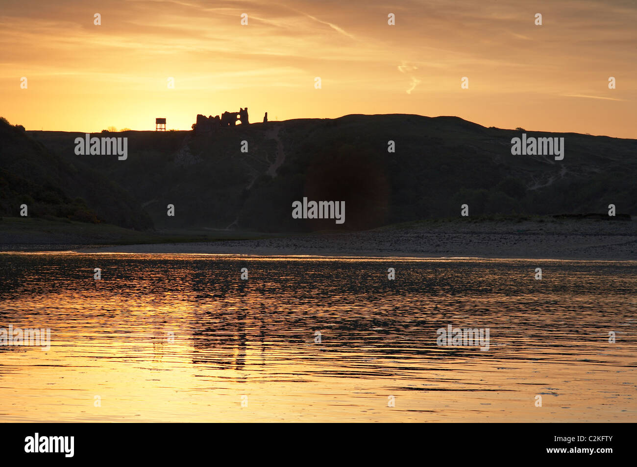 Pennard Castle, Gower, Wales Stockfoto