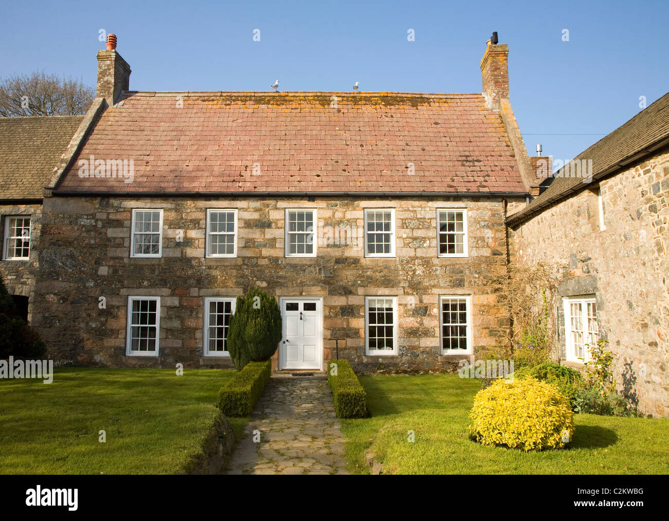 Historisches Bauernhaus Insel Sark Kanalinseln Stockfoto