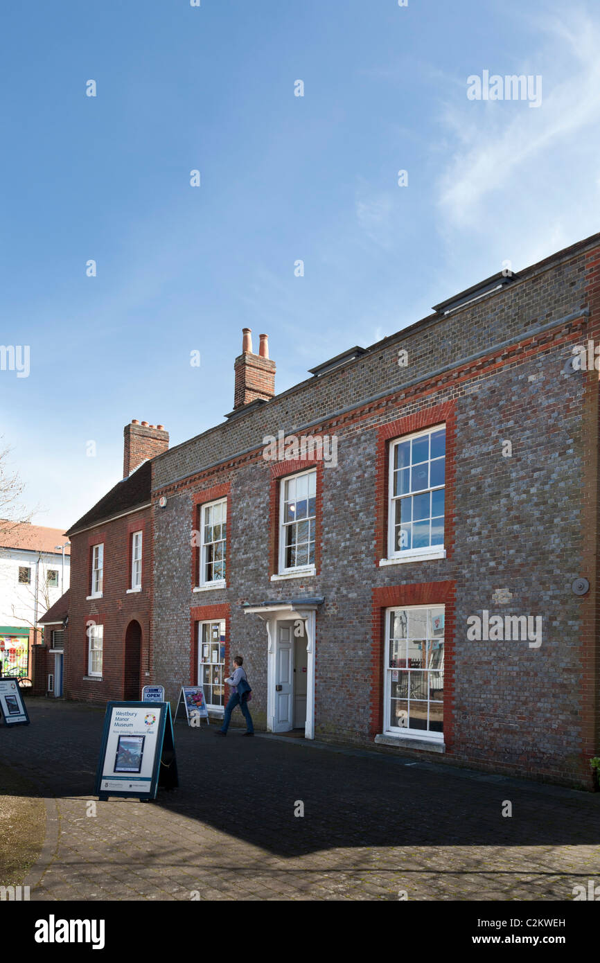 Westbury Manor Museym in Fareham Stadtzentrum High street Stockfoto