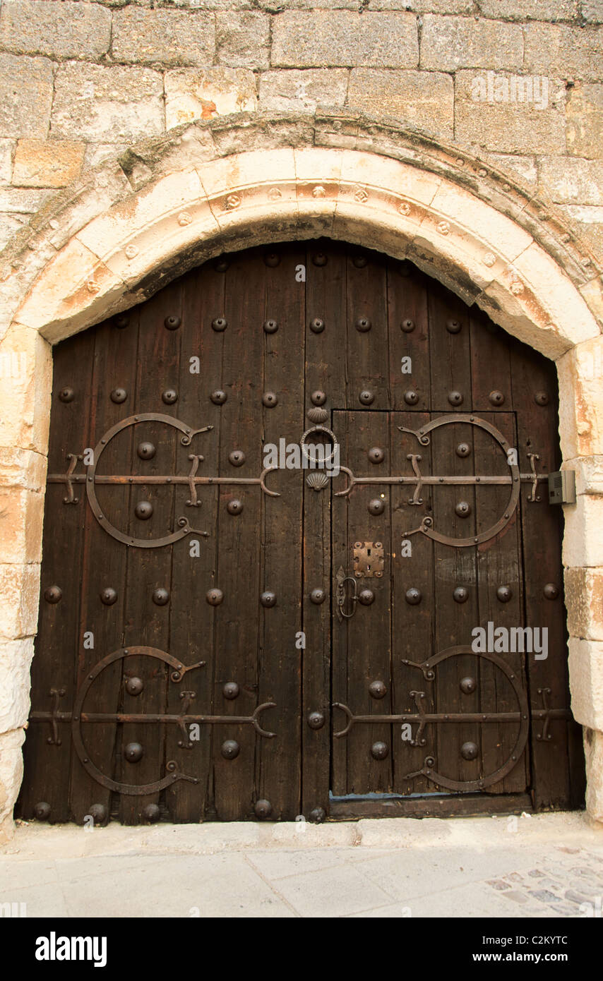 Tür des Cid Haus, Zamora, Zamora, Spanien Stockfoto