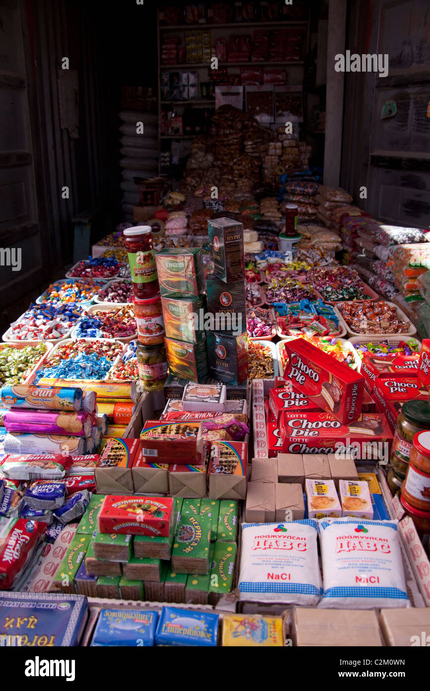 Lokalen Markt Ölgii, Western Region, Mongolei Stockfoto