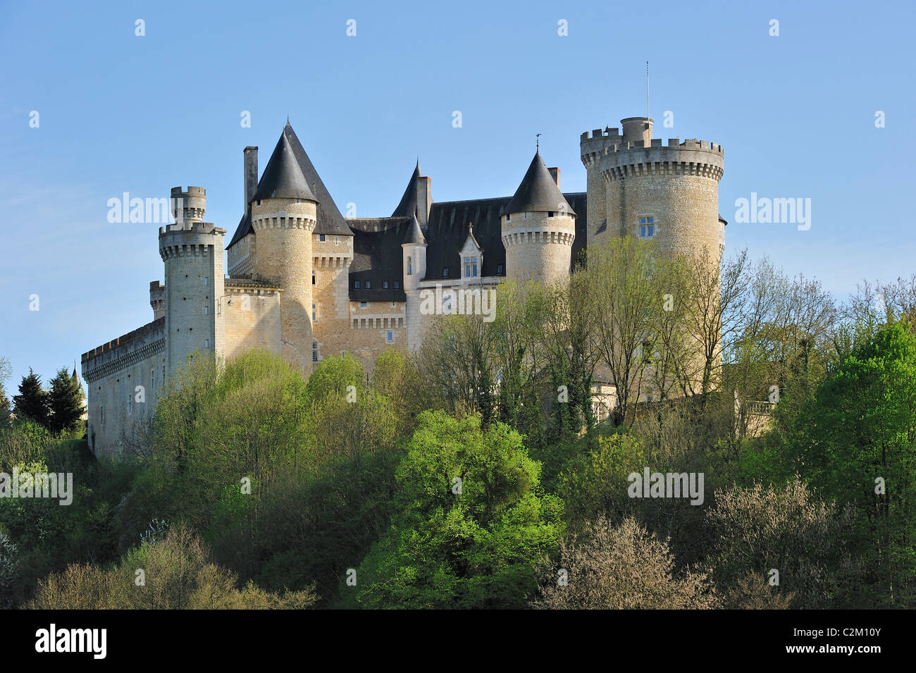 Die mittelalterliche Burg Château de Chabenet, Le Pont-Chrétien-Chabenet, Indre, Frankreich Stockfoto