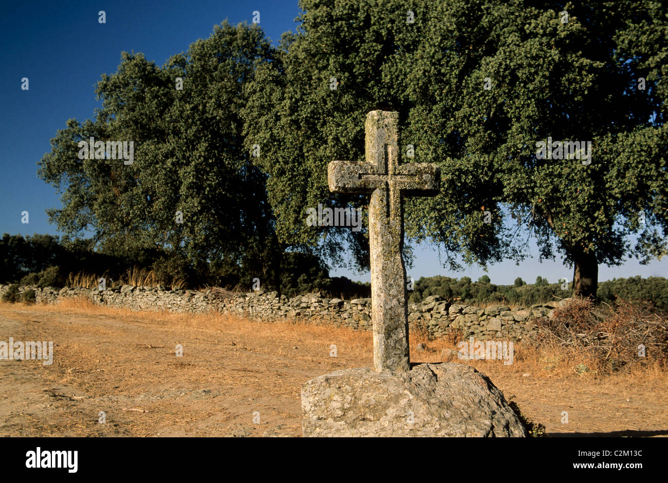Kreuz in Cozcurrita, Arribes del Duero, Salamanca, Spanien Stockfoto