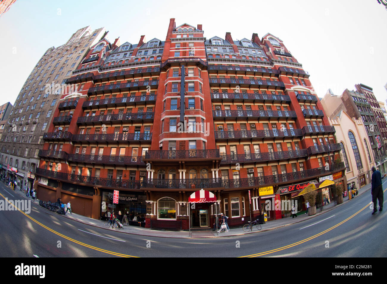 Das Chelsea Hotel im New Yorker Stadtteil Chelsea Stockfoto