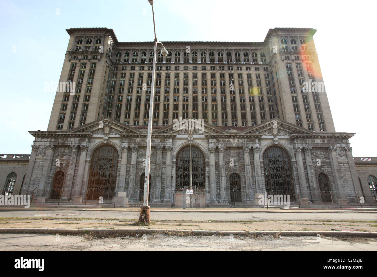 Verlassenen Bahnhof in der Nähe von Michigan Avenue Westside Detroit Michigan USA 2011 Stockfoto