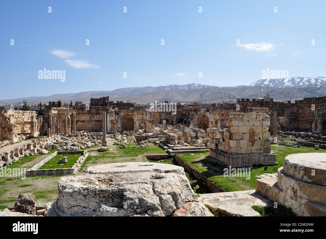 Tempel-Ruinen von Baalbek, Bekaa-Tal, Libanon Stockfoto