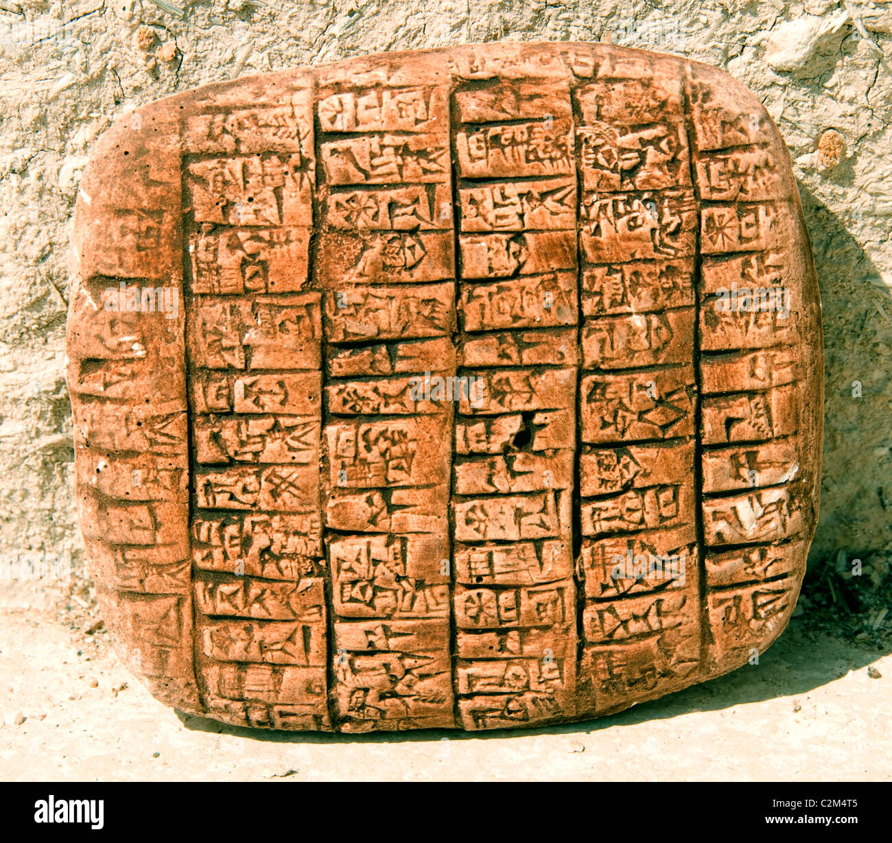 Neue Kopie Tablet Ebla Syrien Aleppo 3000-1650 v. Chr. 20.000 Keilschrifttafeln gefunden dort semitische Sprache im Zusammenhang mit Akkadisch Stockfoto