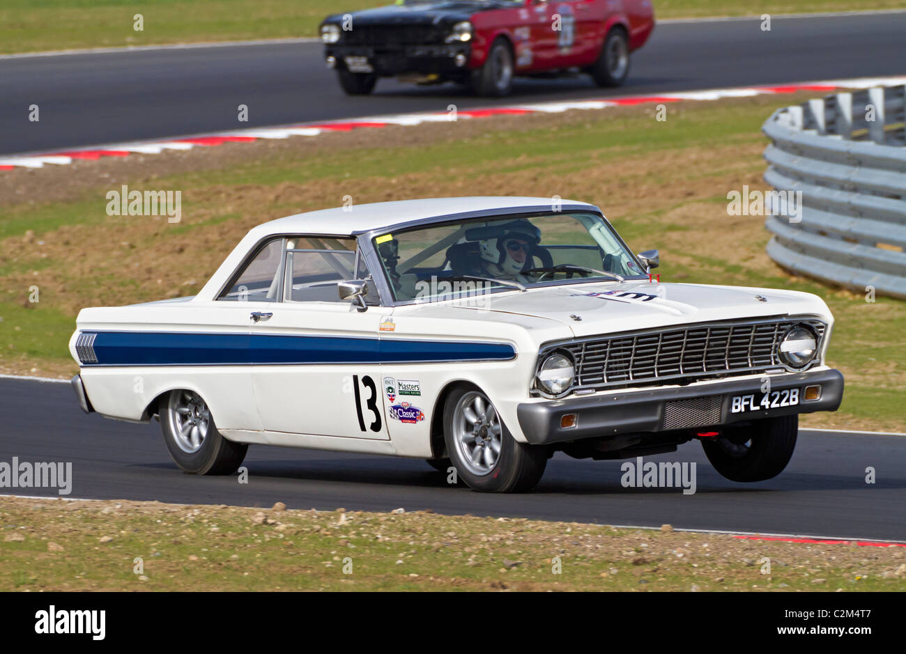 1964 Ford Falcon Sprint beim CSCC Swinging Sixties-Serie Rennen in Snetterton, Norfolk, Großbritannien. Stockfoto