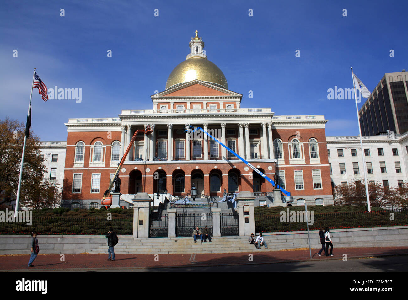 MASSACHUSETTS STATE HOUSE BOSTON USA 25. Oktober 2010 Stockfoto