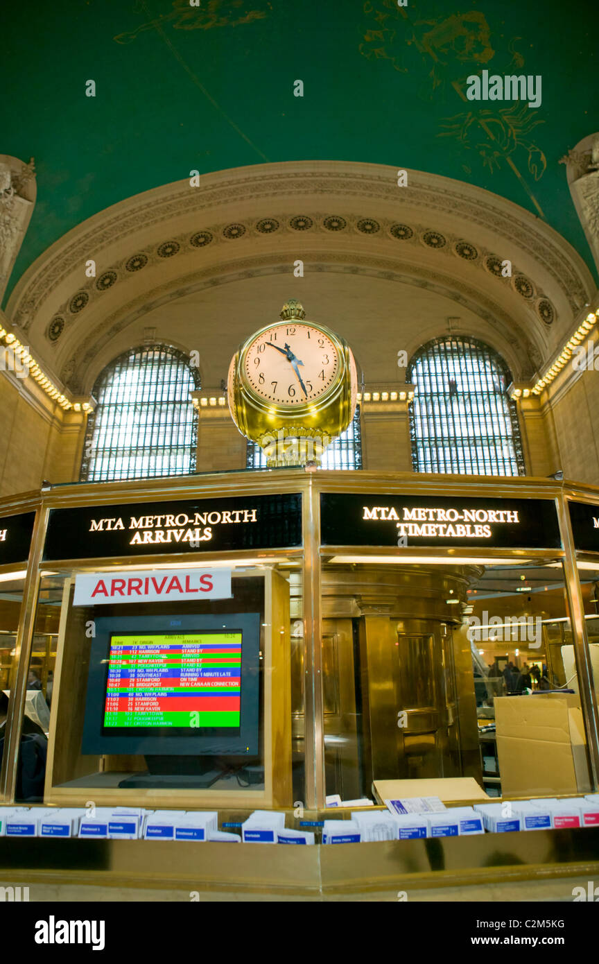 Grand Central Terminal Infostand Stockfoto