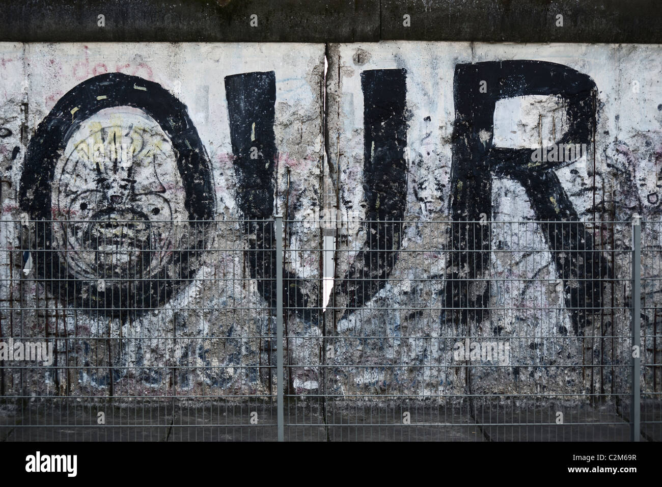 Berlin, Detail der Mauer und der Stadtverordnetenversammlung Stockfoto