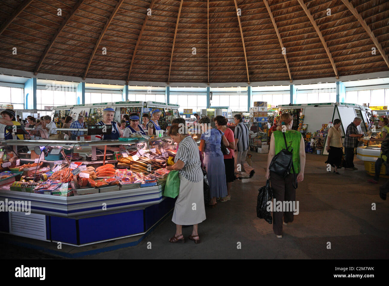 Markthalle in Brest, Weißrussland Stockfoto