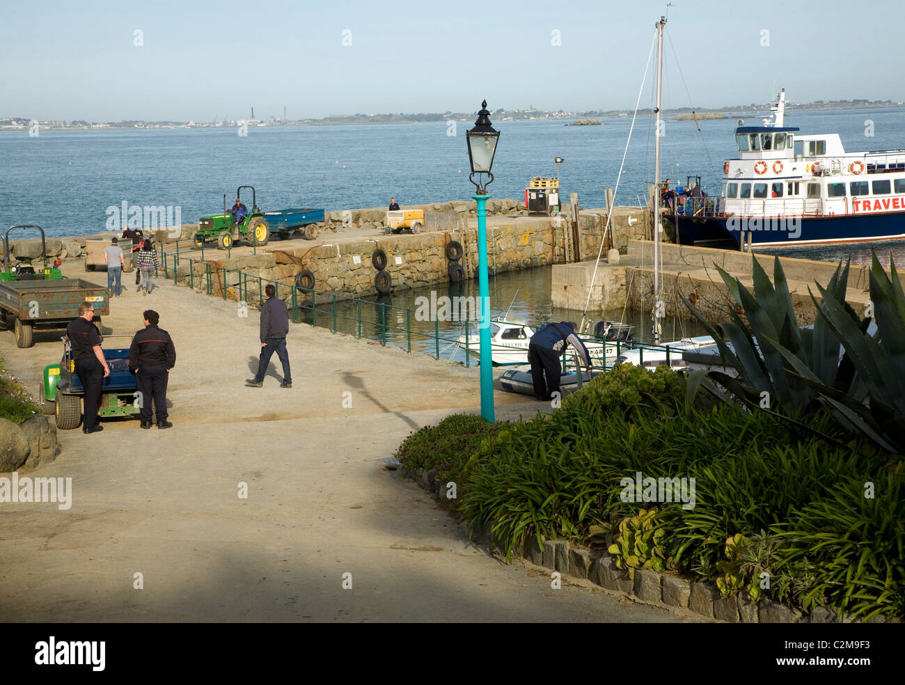 Fährhafen Sie Herm Island Kanalinseln Stockfoto