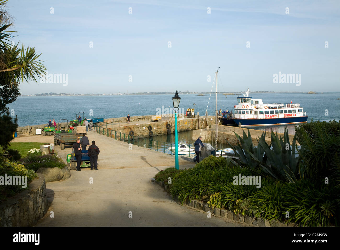 Fährhafen Sie Herm Island Kanalinseln Stockfoto