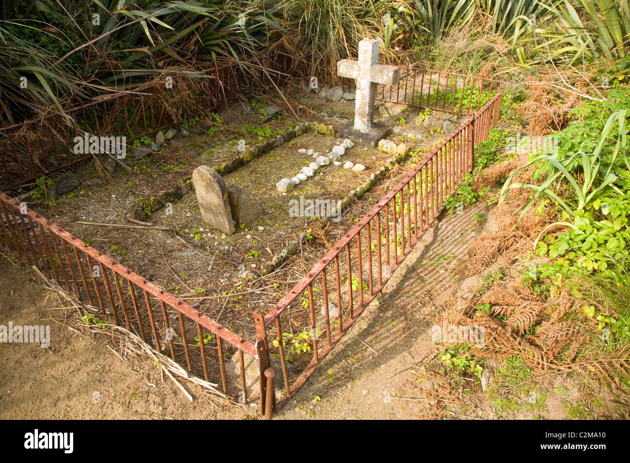 Mutter-Kind Friedhof Gräber Herm Island Kanalinseln Stockfoto