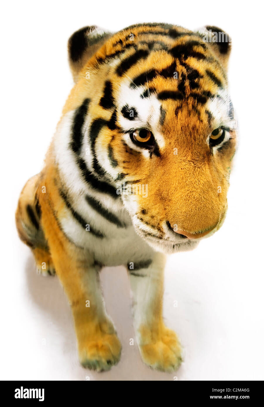 Realistisch aussehende Spielzeug Tiger Stockfoto