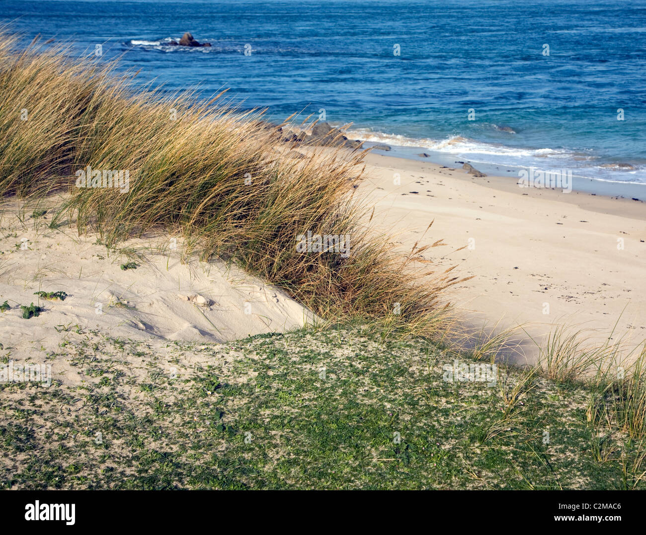 Oyster Point Herm Island Kanalinseln Sandstrand nordwestlichen Ecke der Insel Stockfoto