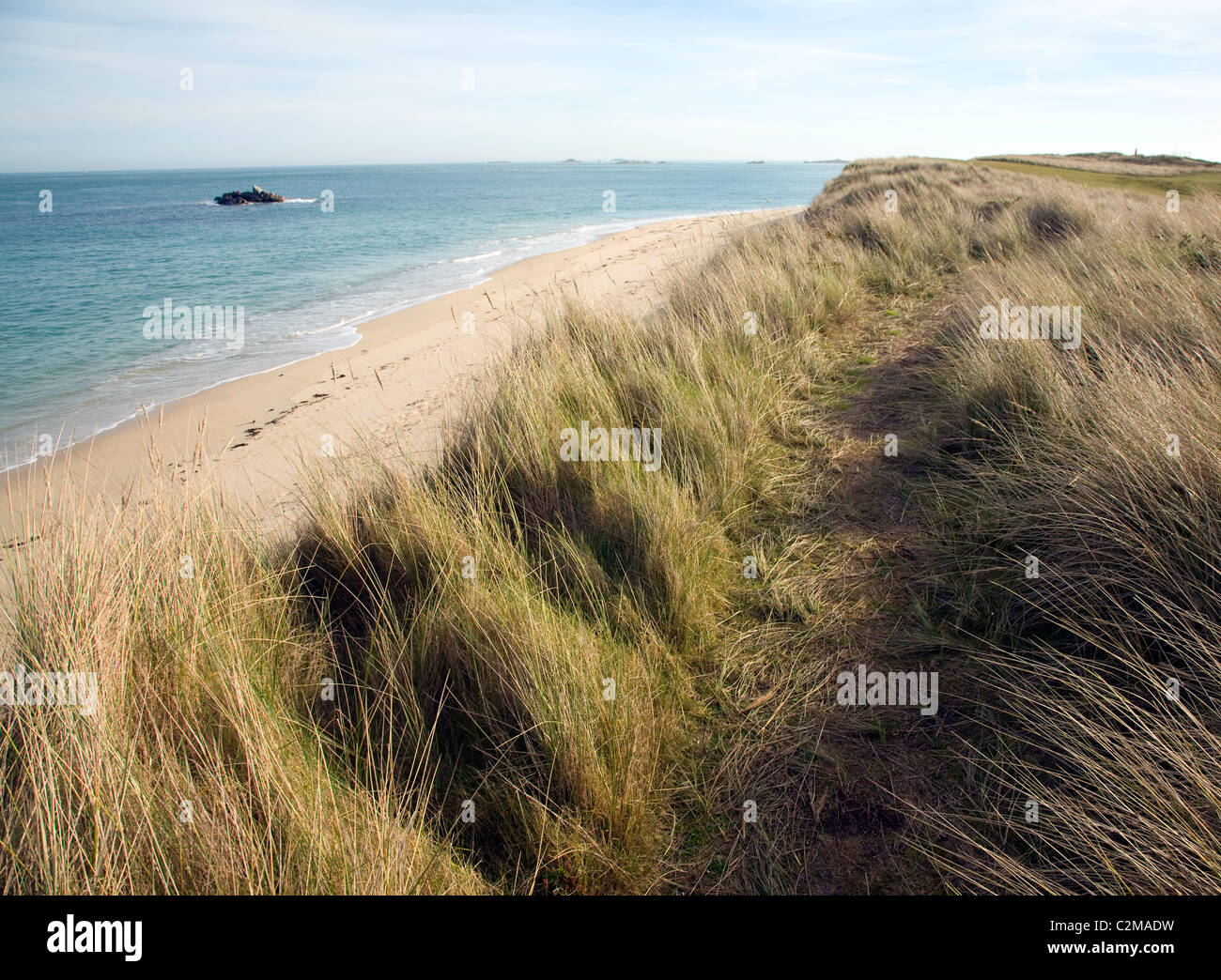 Oyster Point Herm Island Kanalinseln Sandstrand nordwestlichen Ecke der Insel Stockfoto