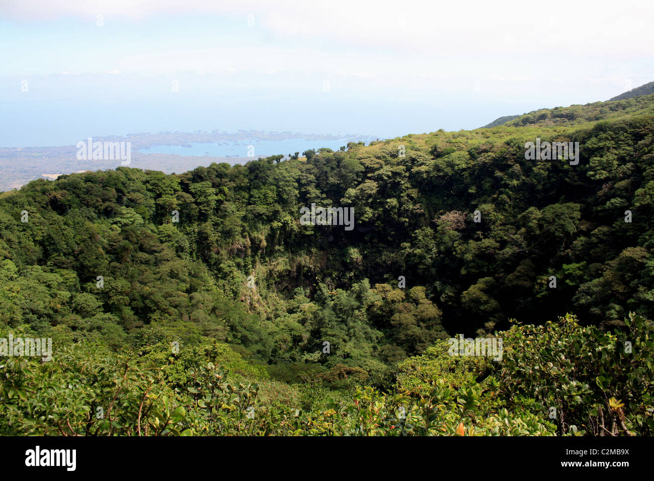 VOLCAN MOMBACHA Krater GRANADA NICARAGUA 15. Februar 2011 Stockfoto