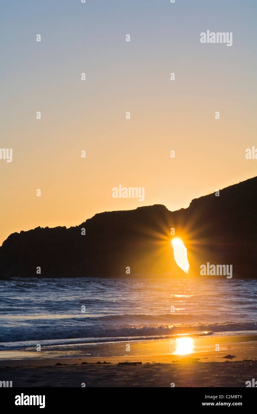 Sunset Over Beach, Washington, Vereinigte Staaten von Amerika Stockfoto