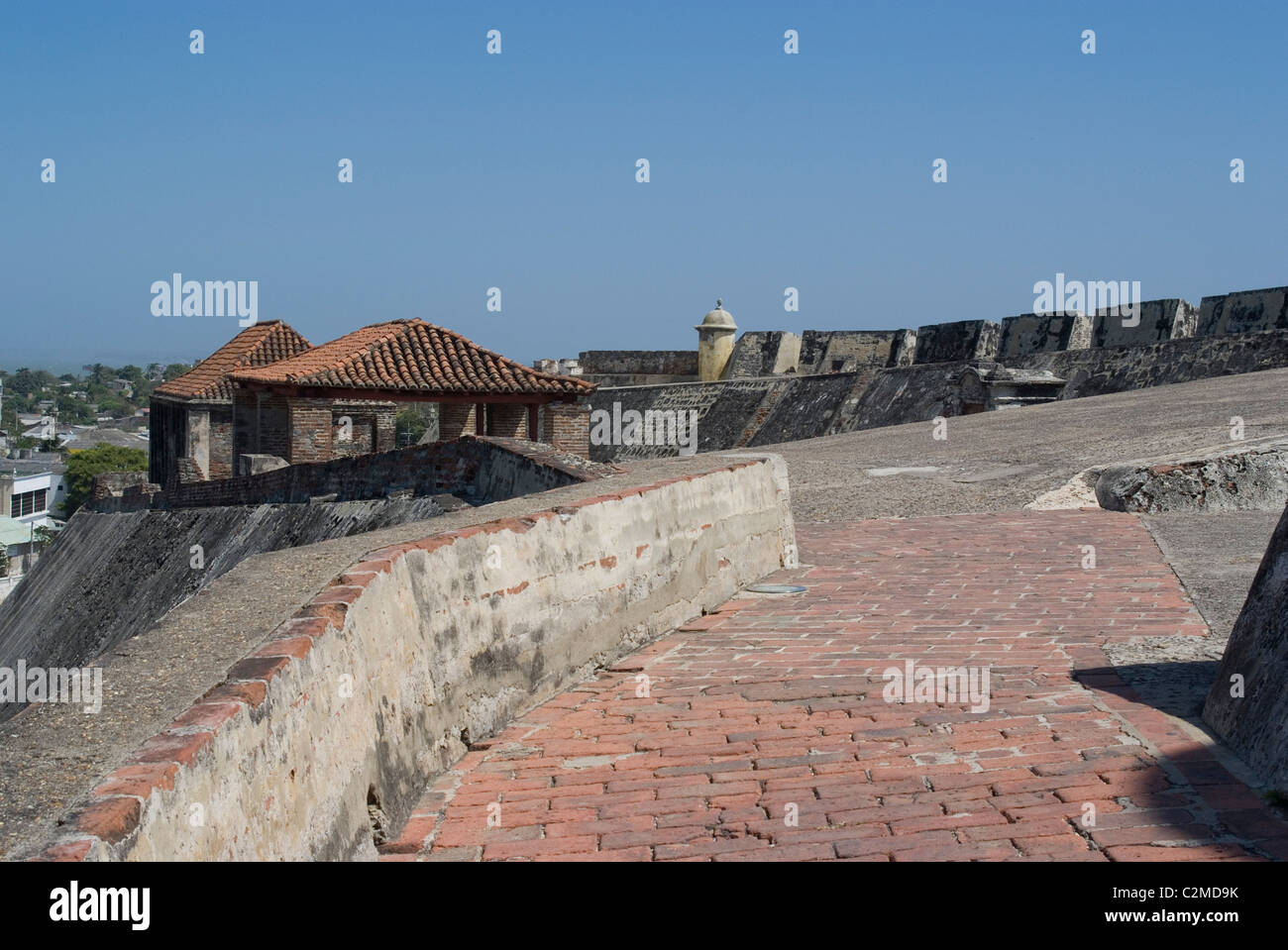 Fort San Felipe, erbaut im 17. Jahrhundert, Cartagena de Indias, Kolumbien Stockfoto