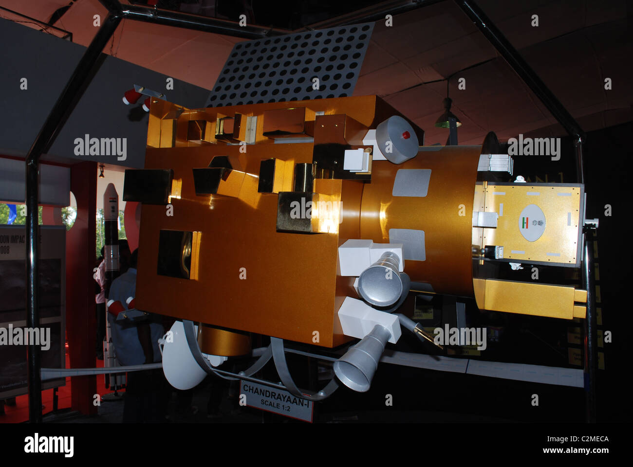 Modell des ersten Raumsonde Chandrayaan-1 Indiens die Beweise für Wasser auf dem Mond gefunden Stockfoto