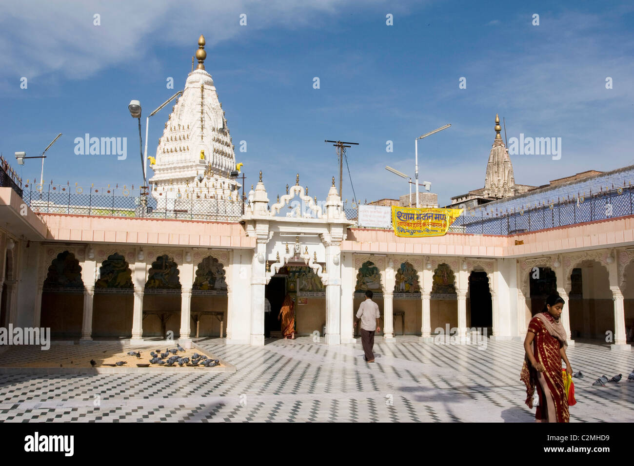 Der Innenhof des Tempels in Jodhpur, Rajasthan. Stockfoto