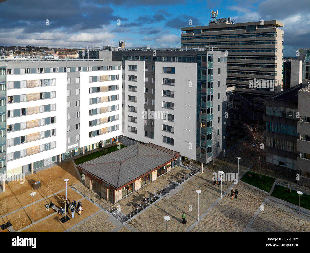 Projektname: James Square Entwicklung University of Plymouth, Plymouth. Die James Square Entwicklung umfasst eine akademische Stockfoto