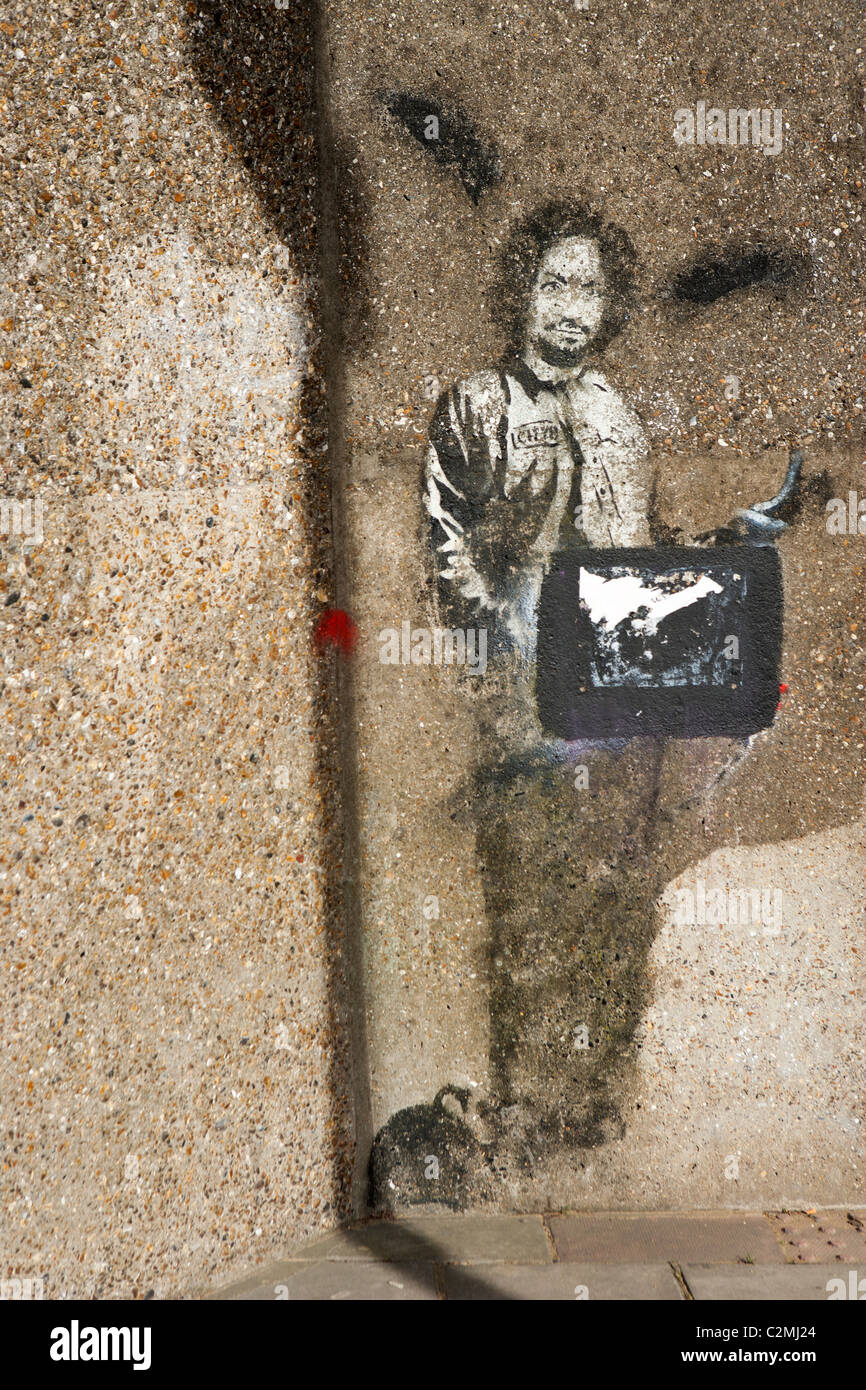 Banksy Kunst Künstler Straße Graffiti international Stockfoto